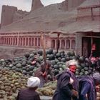 Watermelons sold out in front of the citadel