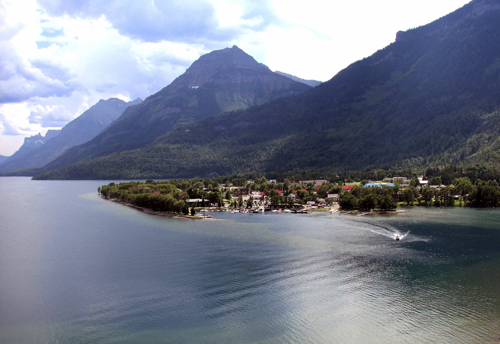 Waterton, Kanada. Ausblick vom Prince of Wales Hotel