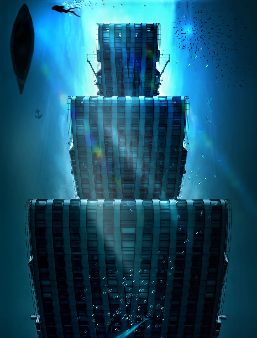 Waterworld Underwater City Foto & Bild fotomontage, composing