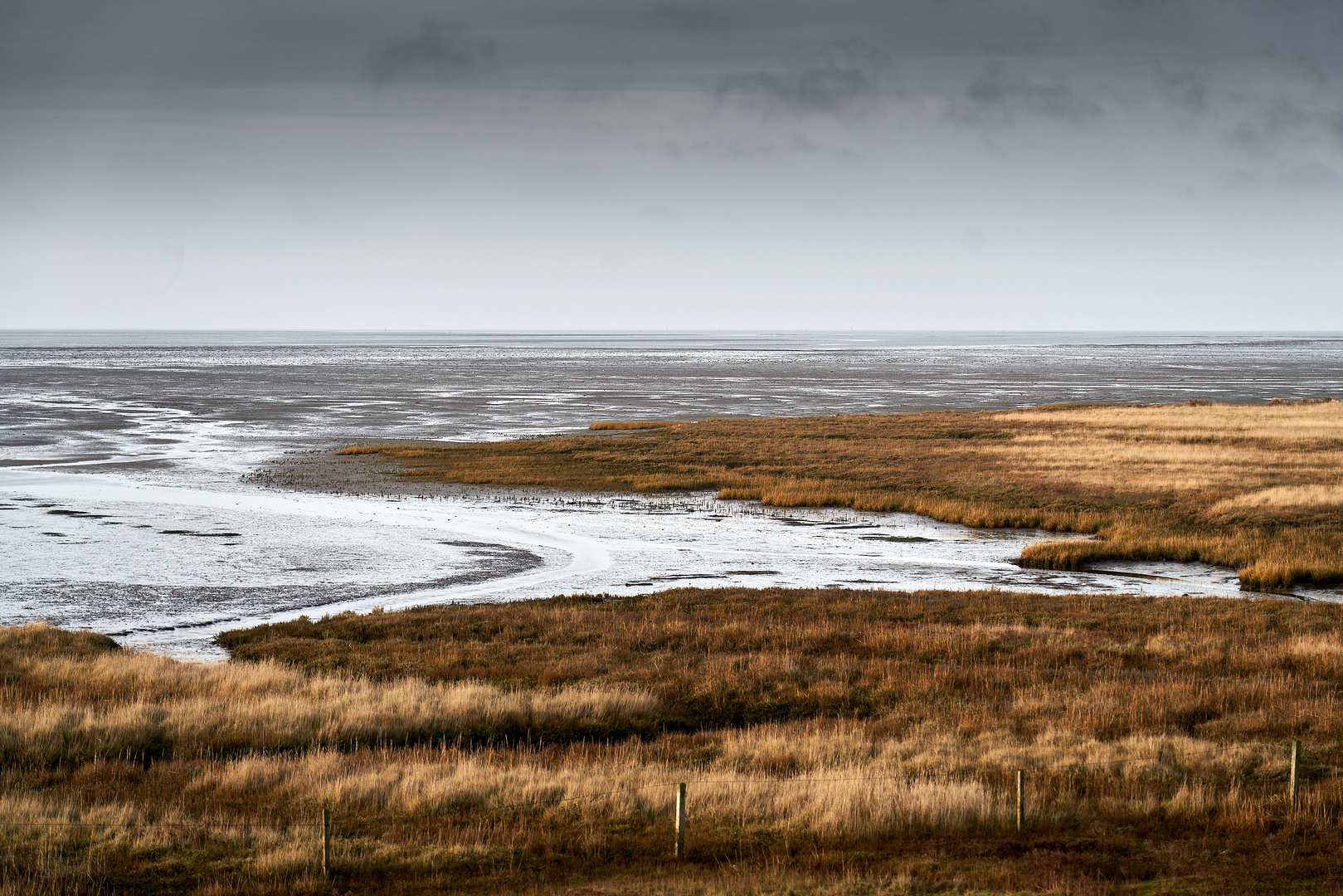 Watt bei Borkum im Winter