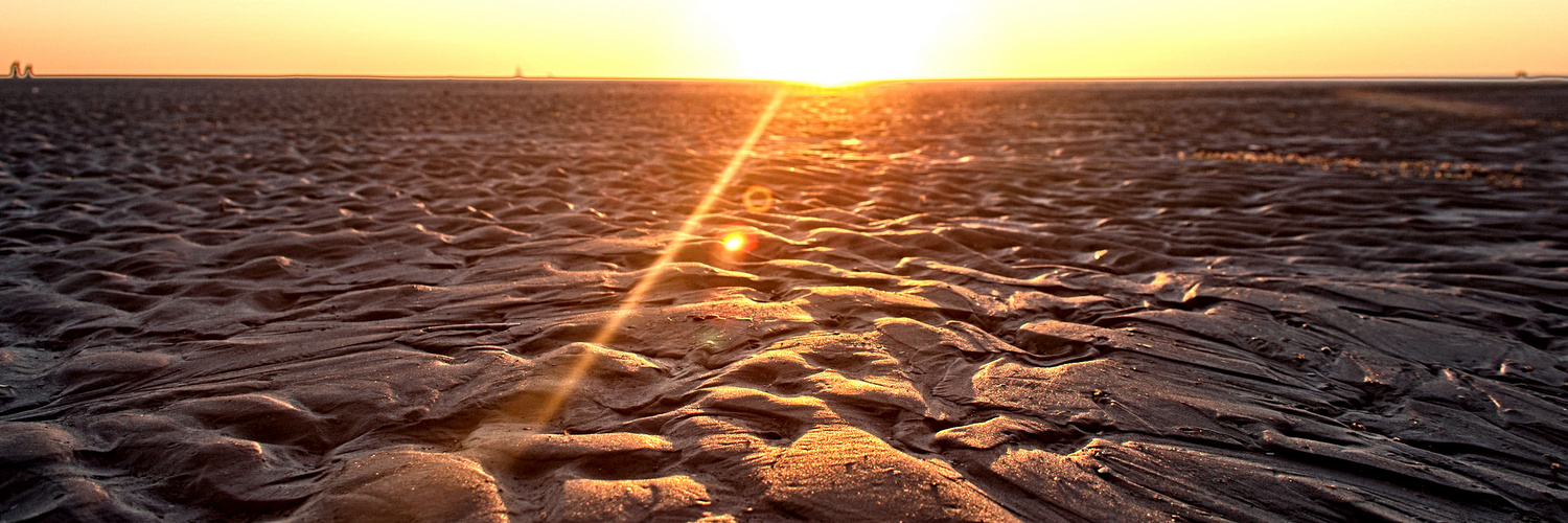 Watt bei Sonnenuntergang