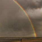 Watt mit Regenbogen