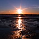 Wattenmeer bei Sonnenuntergang