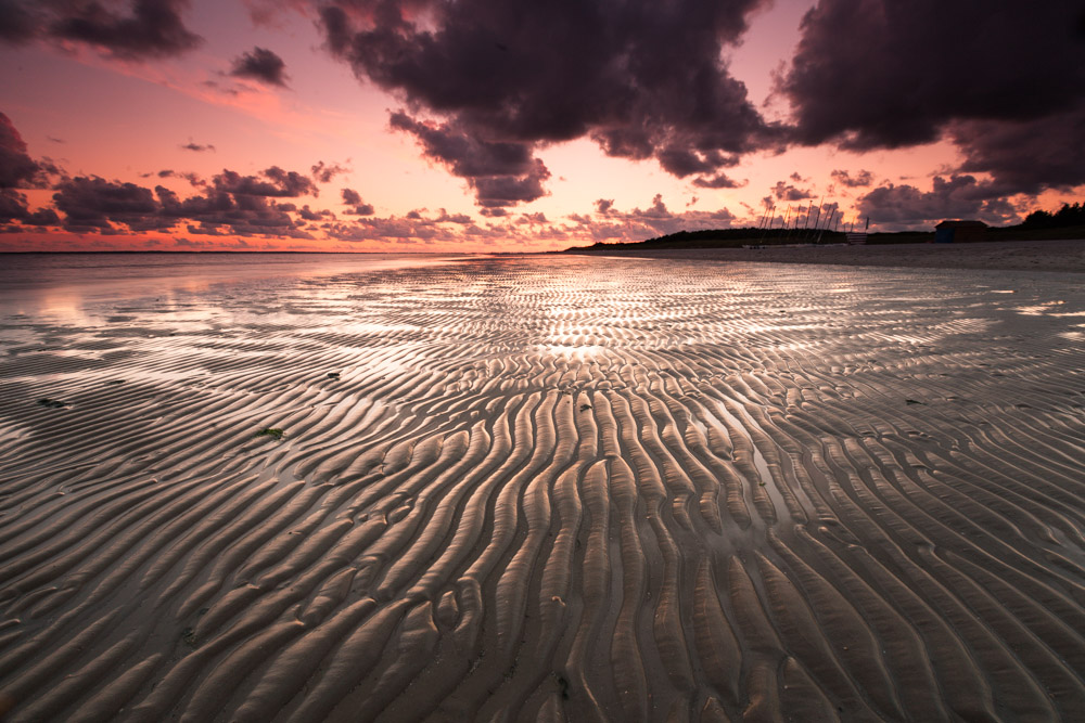 Wattenmeer bei Sonnenuntergang