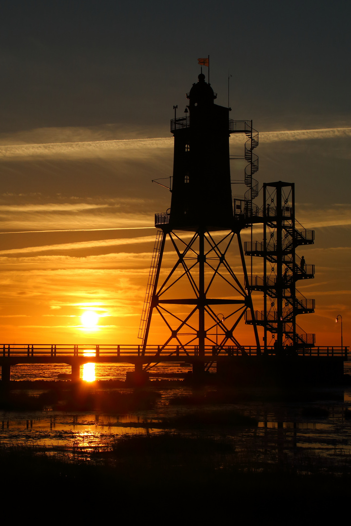 Wattenmeer bei Sonnenuntergang