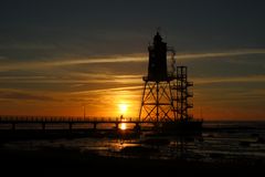 Wattenmeer bei Sonnenuntergang