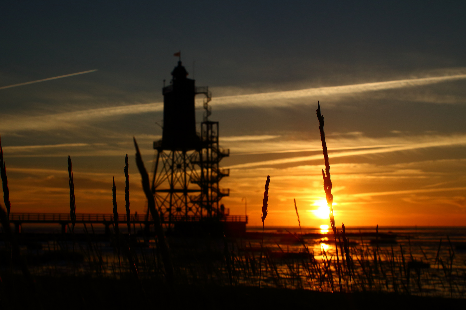 Wattenmeer bei Sonnenuntergang