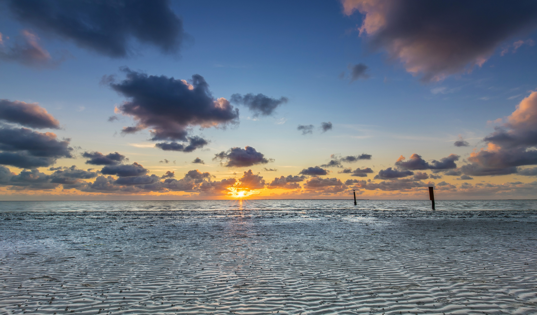 Wattenmeer im Sonnenuntergang 