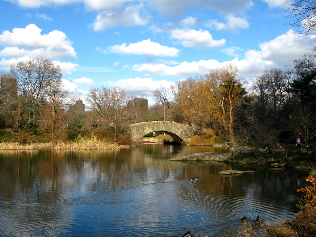 Wattewölkchen über der Gapstow Bridge