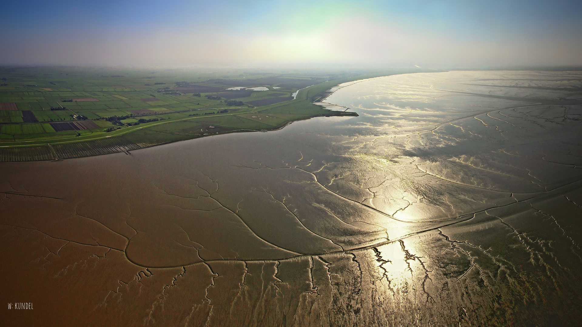 Wattpanorama von oben