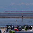 Wattspiegelungen (ähnl. Fata Morgana) zwischen Neuharlingersiel und Wangerooge