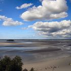 Wattwanderer zum Mont Saint-Michel