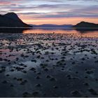 Wattwurmhäufchen am Ende des Fjords