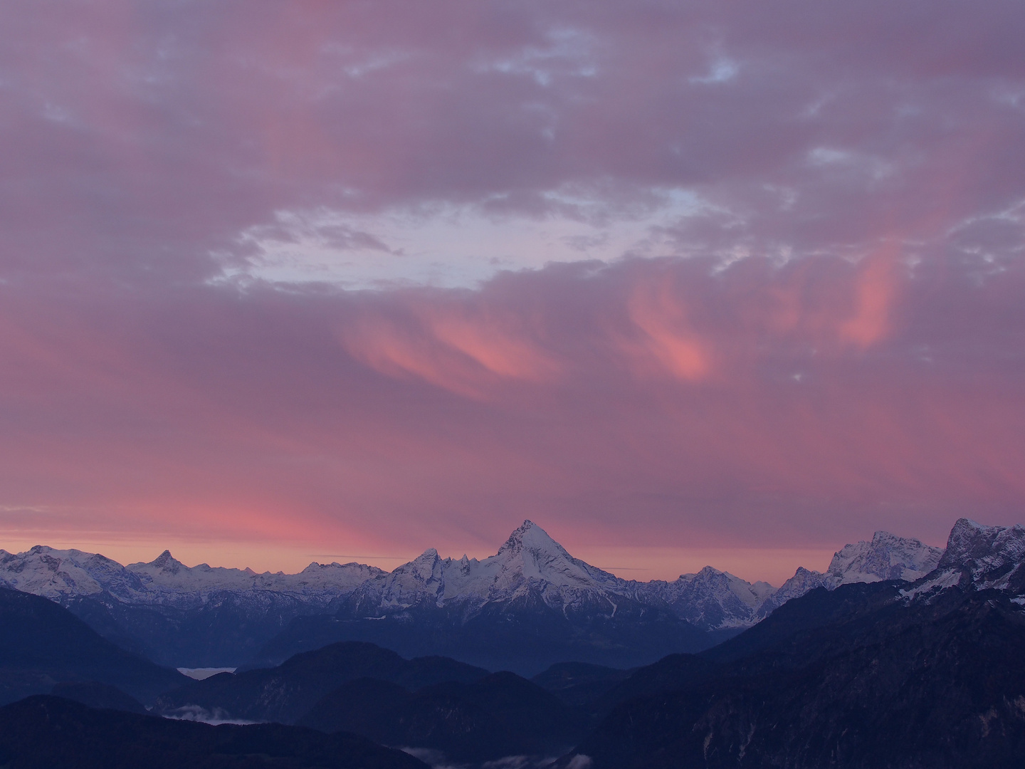 Watzmann bei Sonnenaufgang