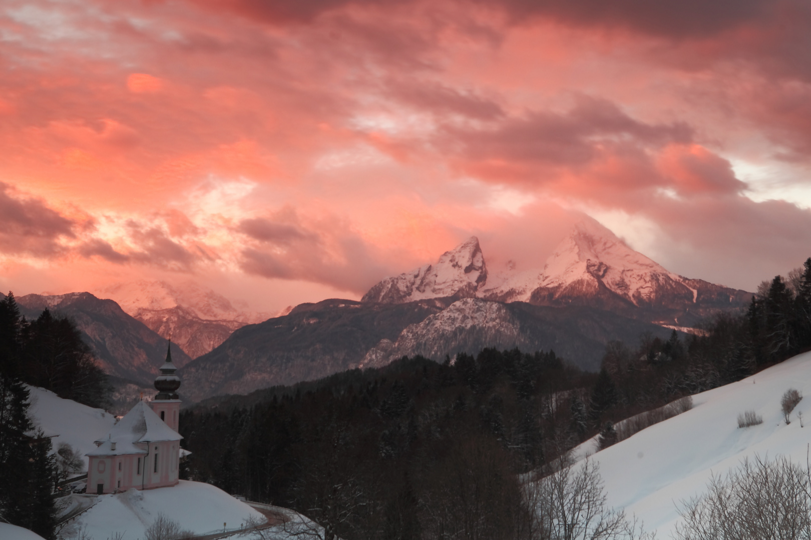 Watzmann bei Sonnenaufgang