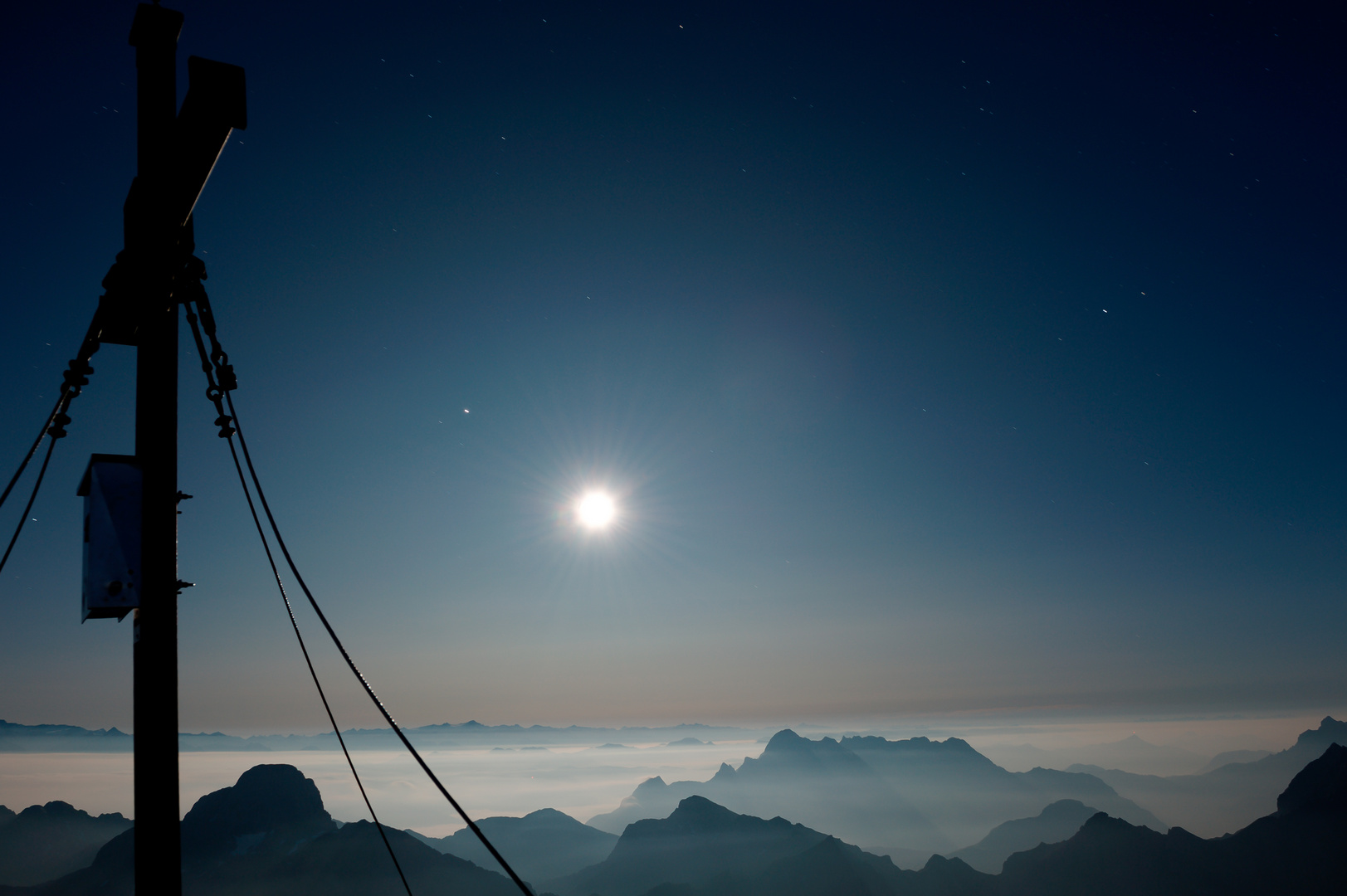 Watzmann bei Vollmond