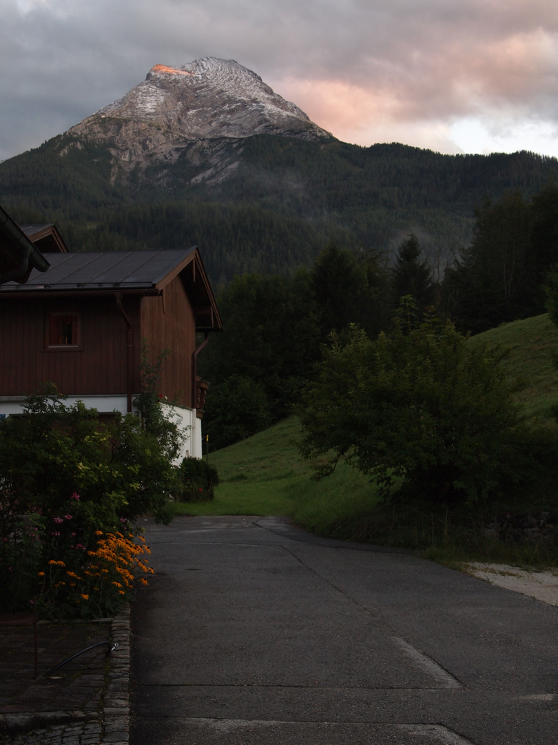 Watzmann (BGL) mit Alpenglühen