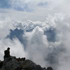 Watzmann, Mittelspitze, Nebelschwaden!