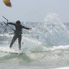 Waveriding Kitesurfer