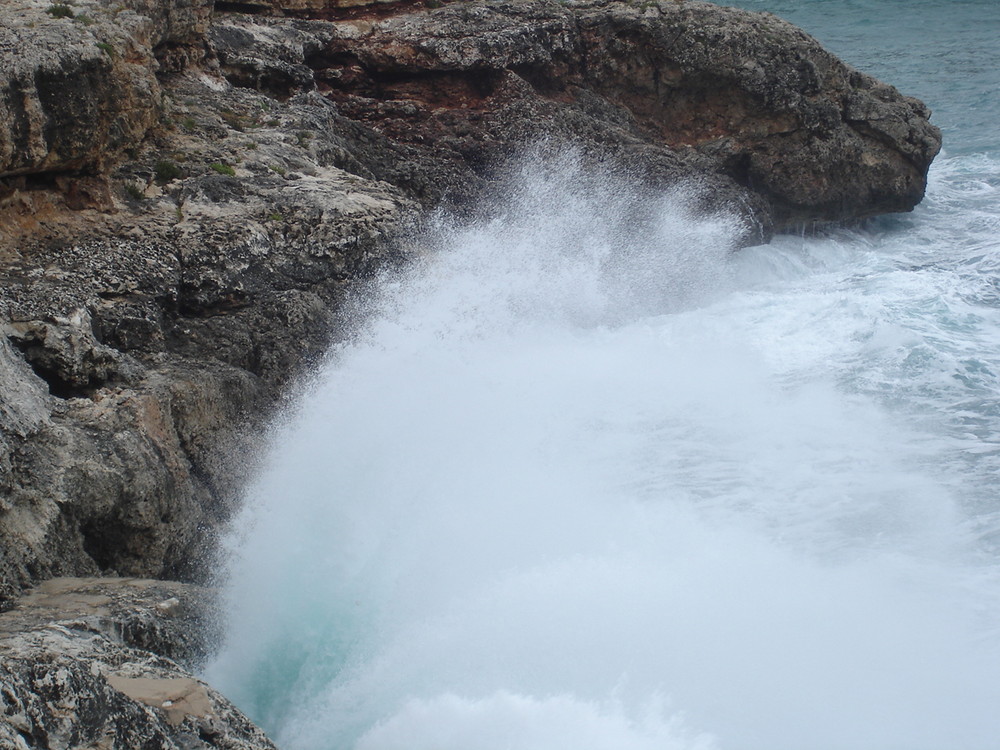 waves and rocks