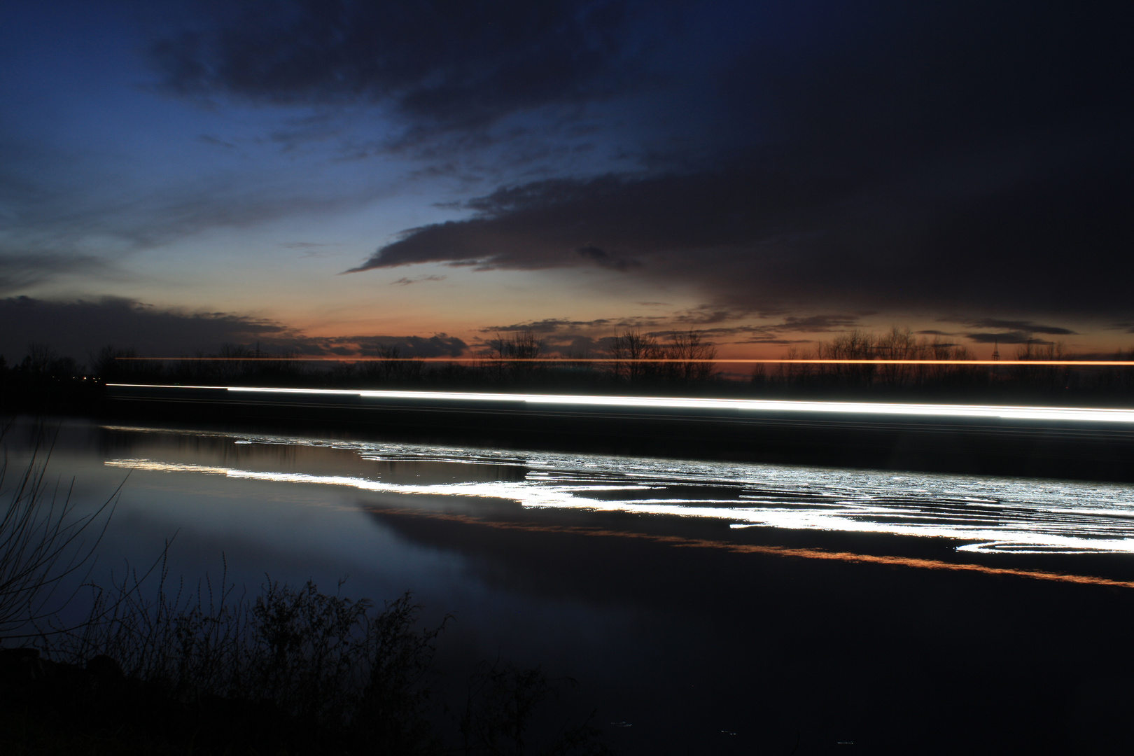 Waves Light as sunset