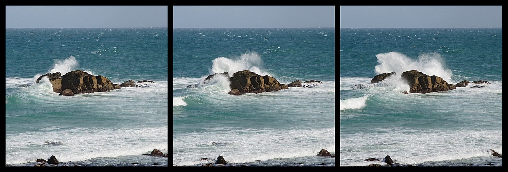 Waves near St. Ives in Cornwall