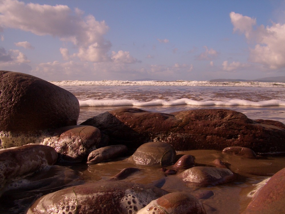 waves on the sand