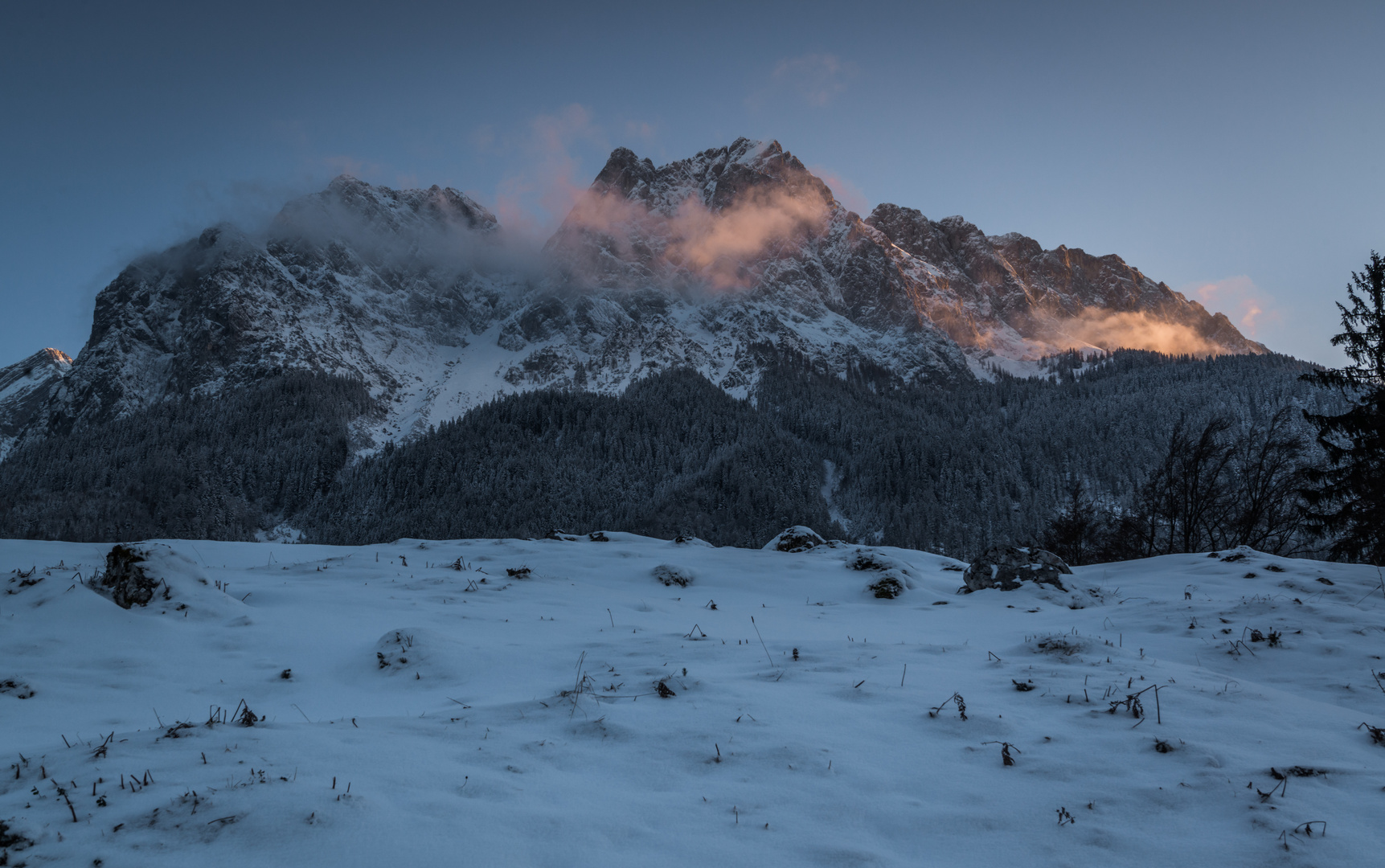 Waxensteine im Abendlicht