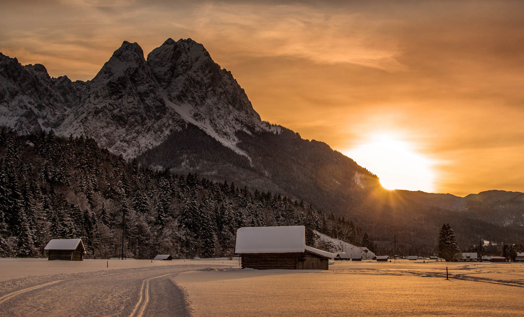 Waxensteine im Abendlicht