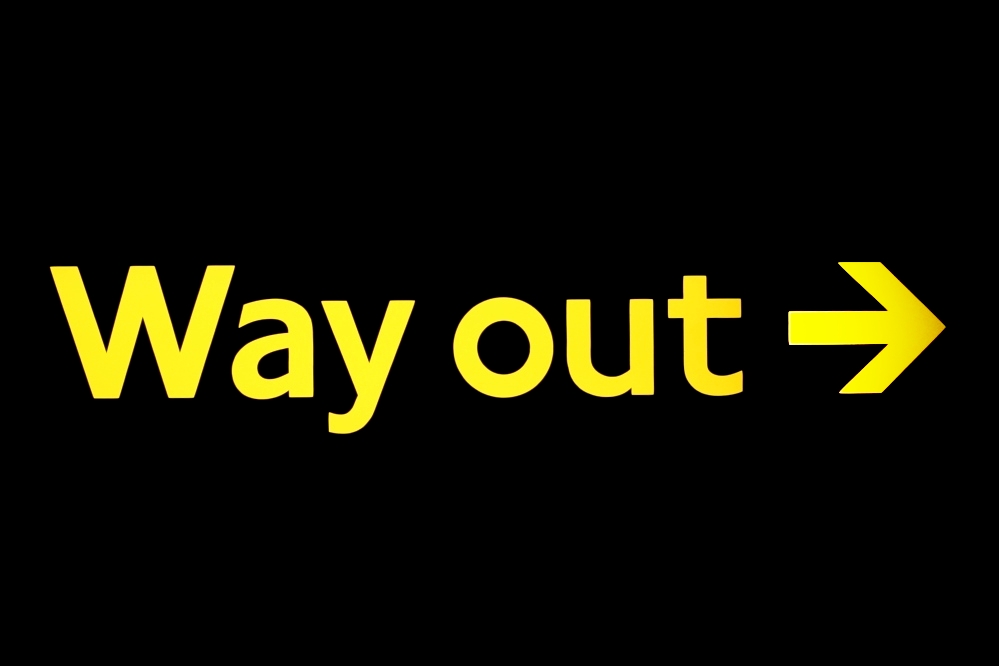 Way out -->