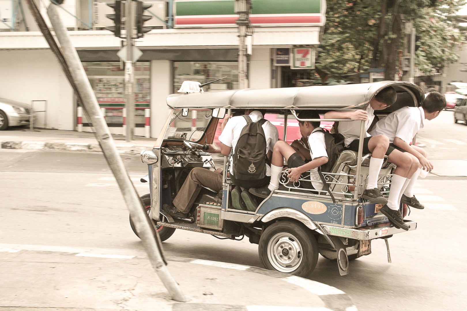 Way to school in Bangkok