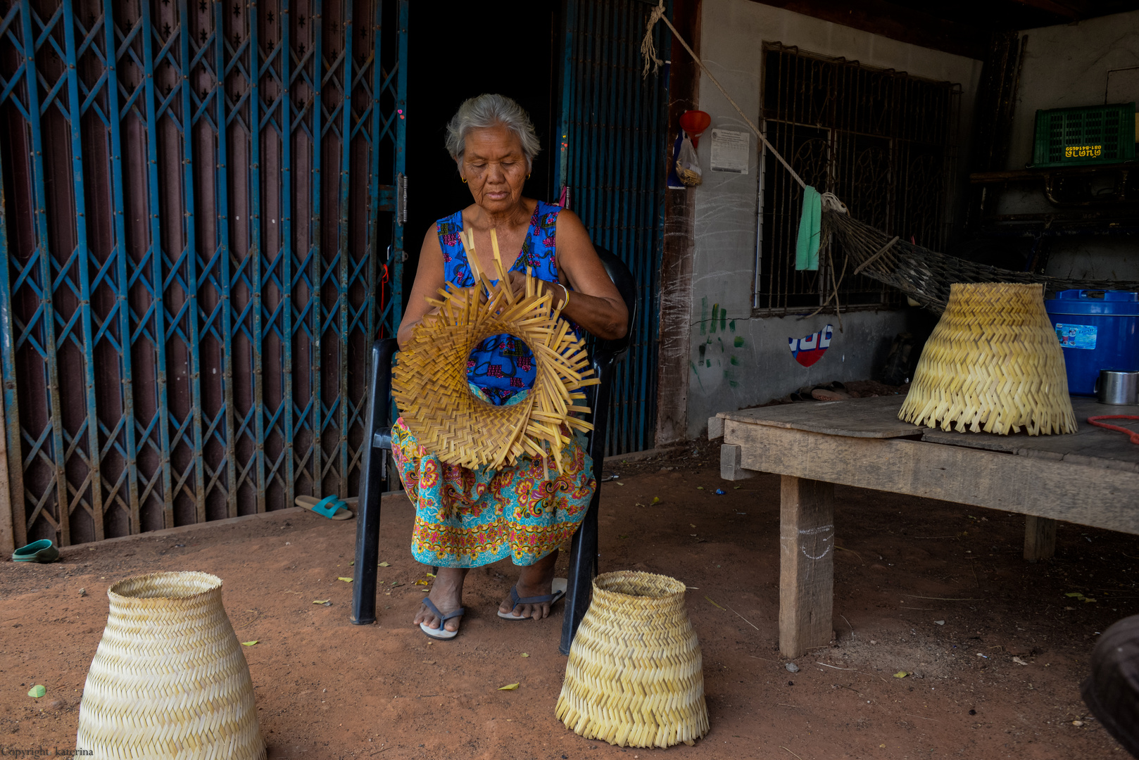 Weaving baskets