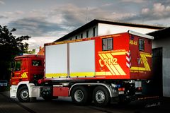 Wechselladerfahrzeug mit AB Atemschutz WLF2 Feuerwehr Frankenthal 