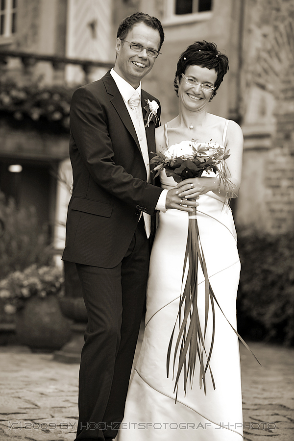 Wedding day - black and white -