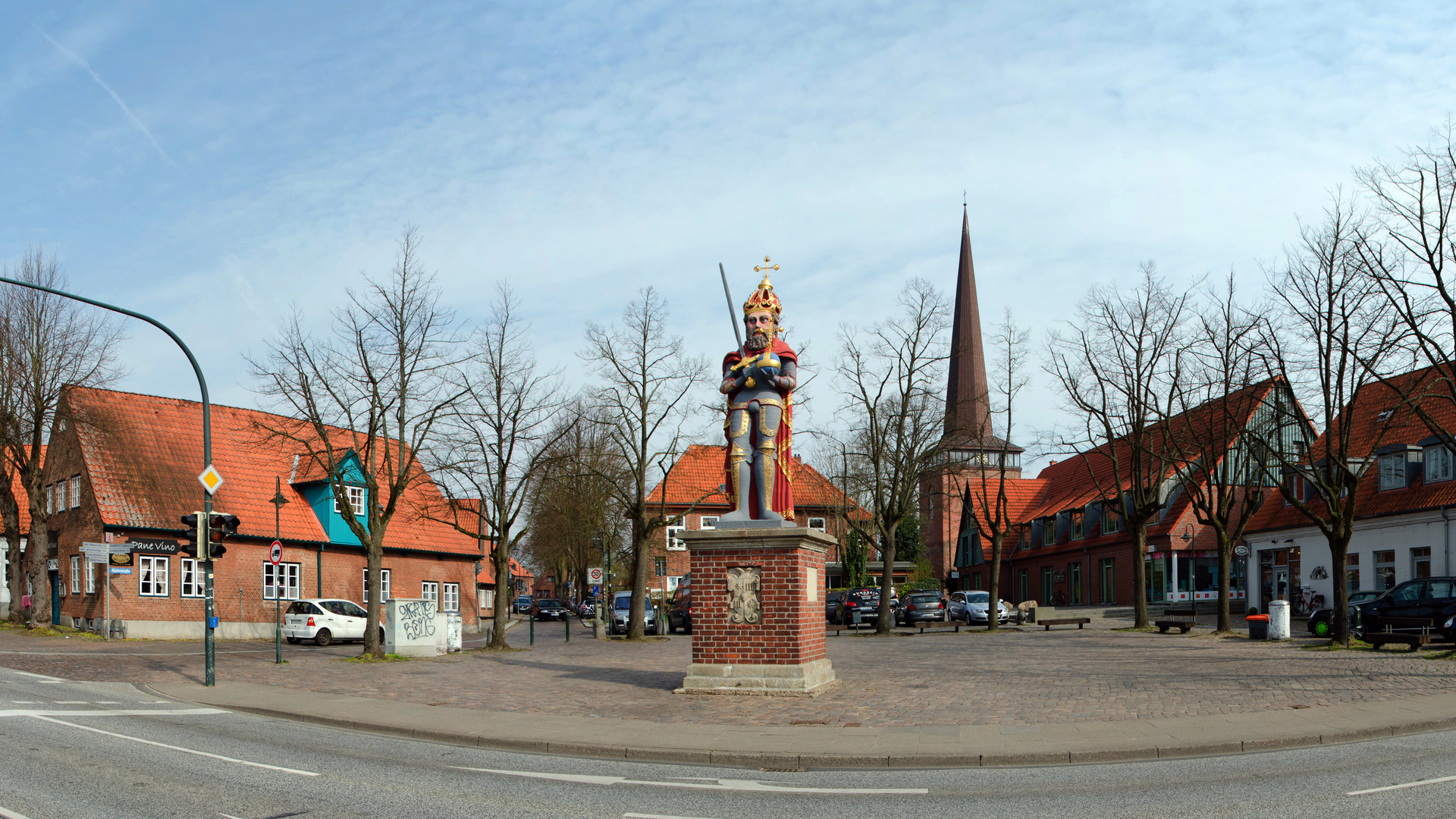 Wedeler Marktplatz mit Roland