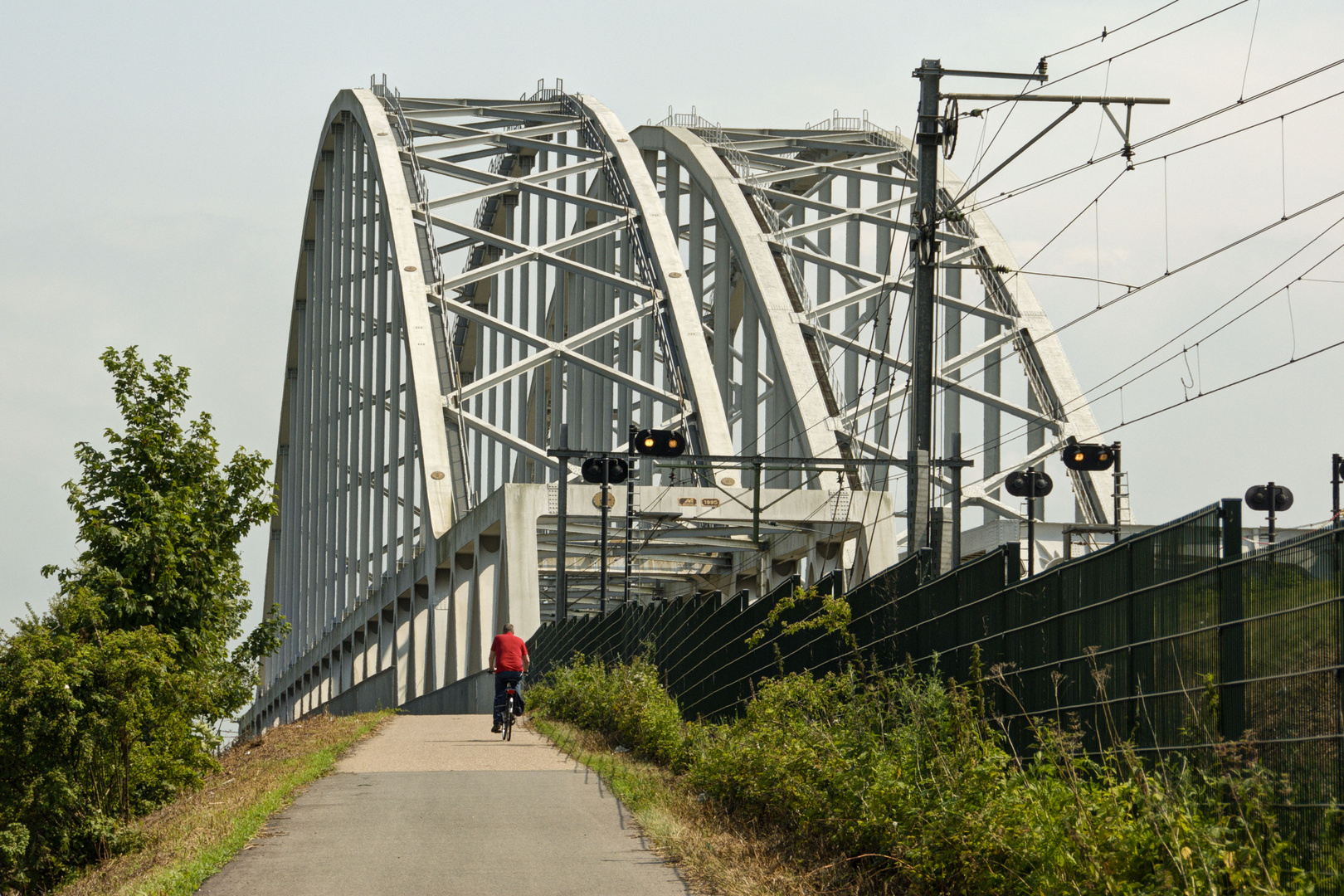 Weesp - Railway Bridge over the Amsterdam-Rhine Canal - Diemen side