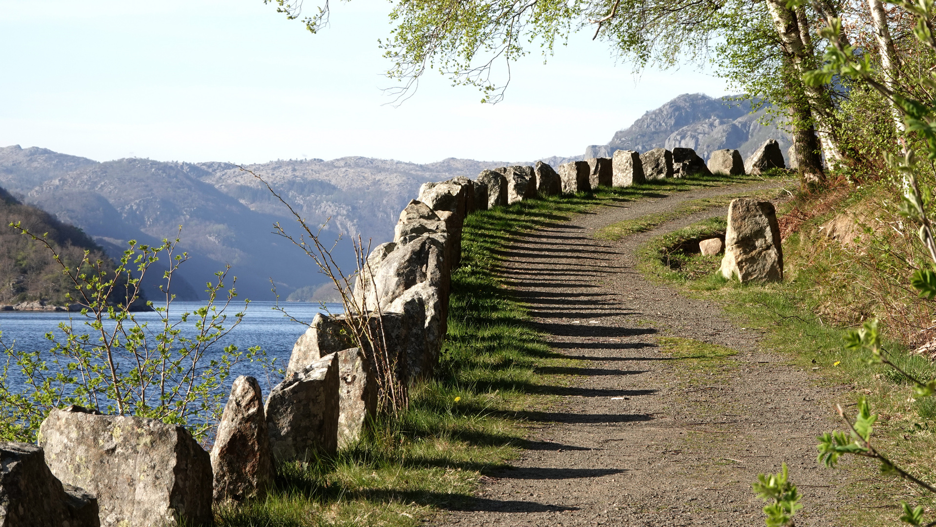 Weg am Fjord