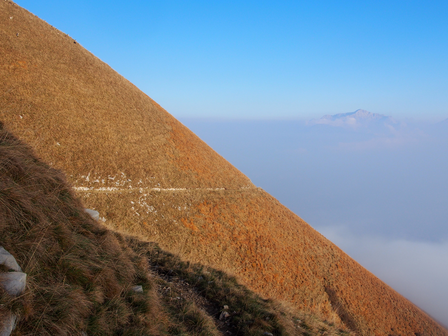 Weg am Monte Tremezzo - Comer See