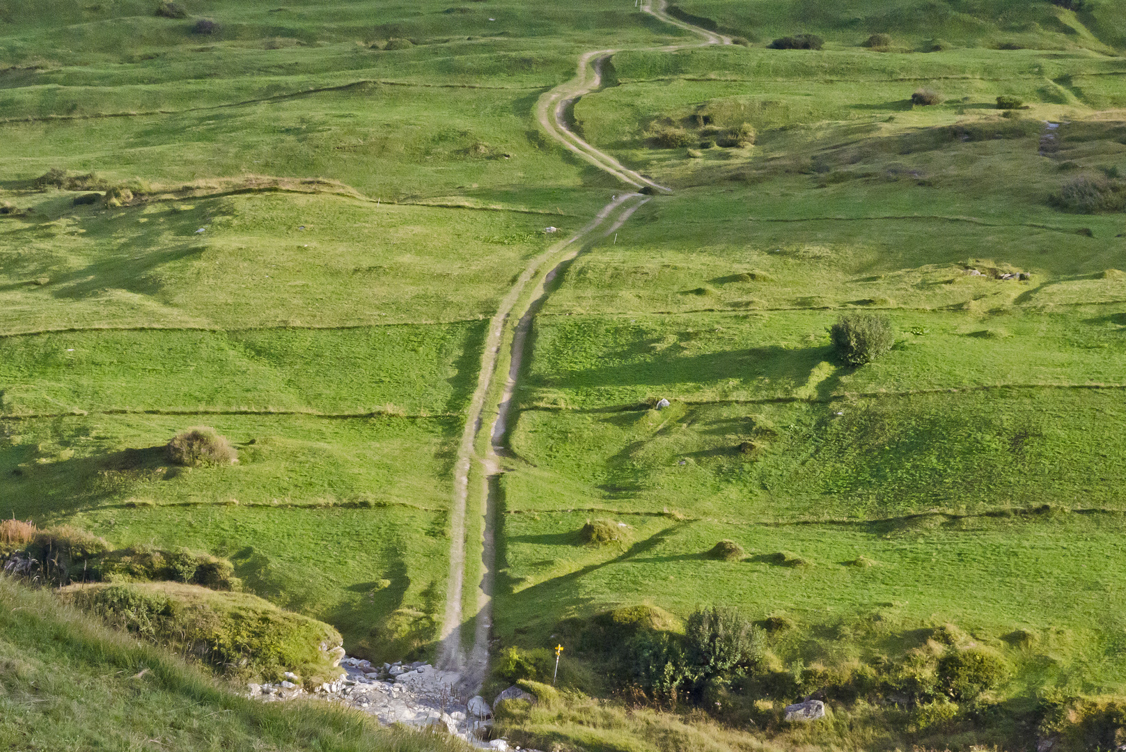 Weg auf einer Hochalm in Graubünden