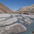 Weg durch den Fluß nach Kagbeni, Mustang-Nepal 2.800 m