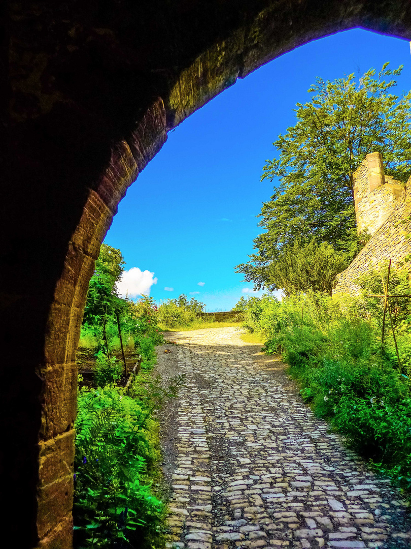 Weg hinauf zur Burg 