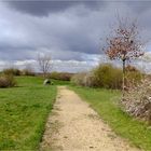 Weg unter Aprilhimmel