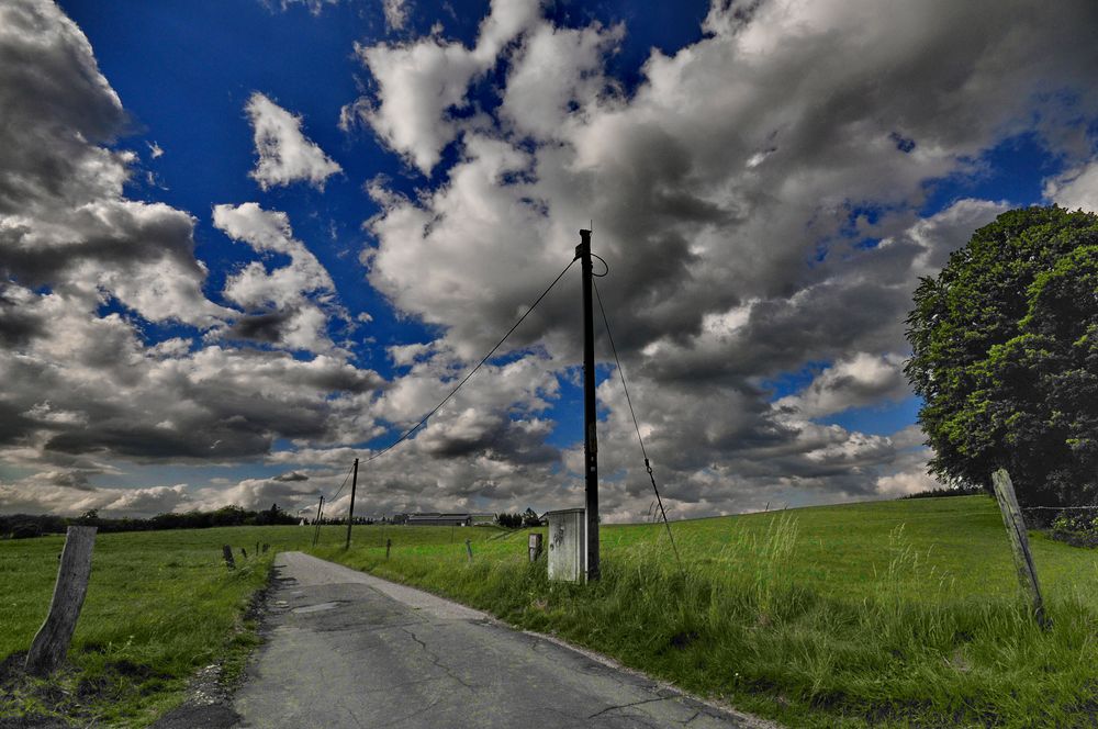 weg zu den wolken