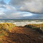 Weg zum Herbststrand