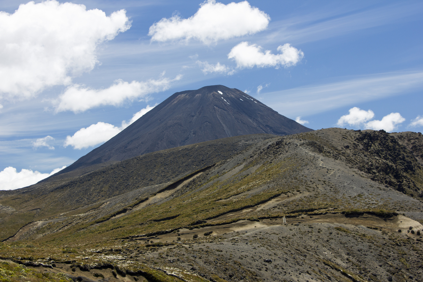 Weg zum oberen Tama Lake, Mount Ngauruhoe, Tongariro