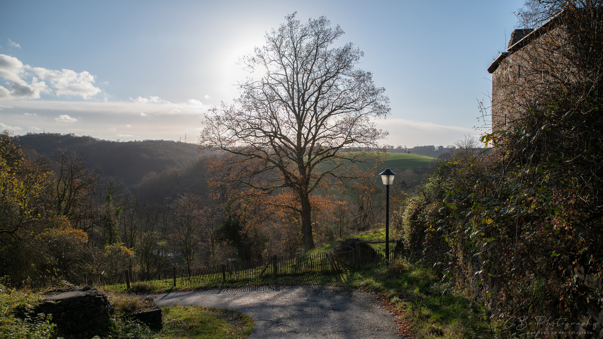 Weg zur Burg Blankenberg bei Hennef