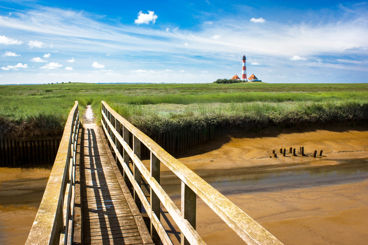 Weg zurück vom Westerhever Leuchtturm