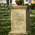 Wegkreuz am Kurpark, Inschrift