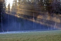 Wegkreuz im Lichtstrahl