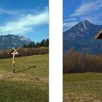 "Wegkreuz mit Blick auf den Grünten* bei Sonthofen"